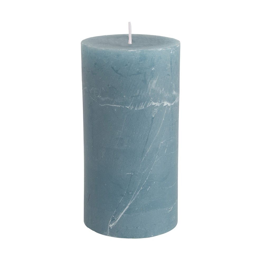Rustic Pillar Candle 70 x 130mm Petrol Blue
