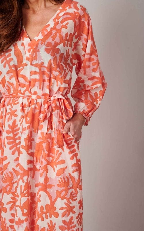 Gili Cotton Dress, Coral