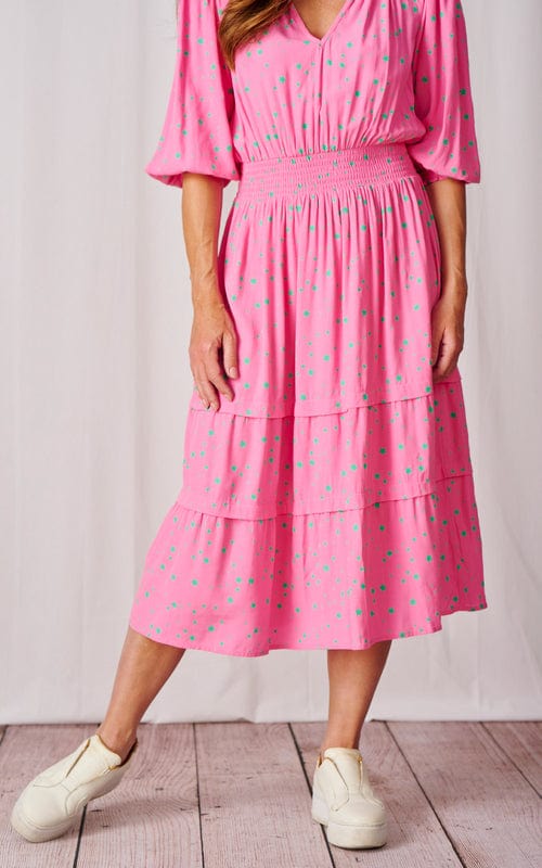Olivia Star Print Dress pink