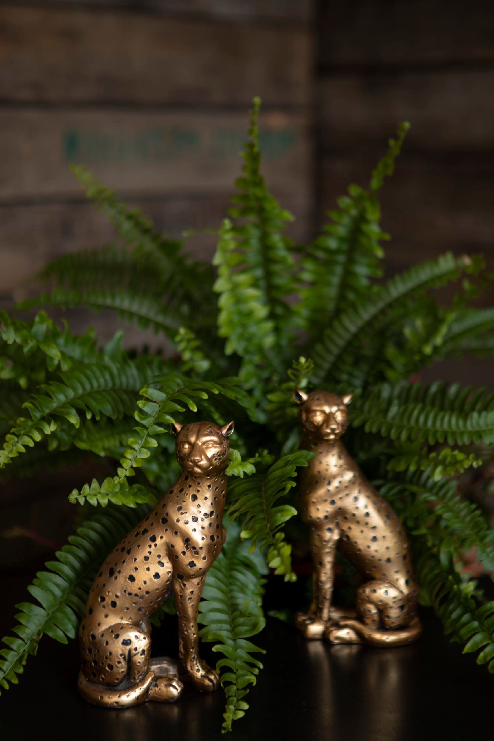 Set of 2 Cheetah Ornaments