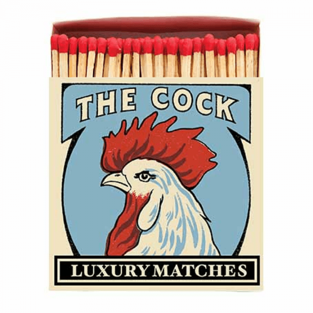 Square Luxury Match Box The Cock
