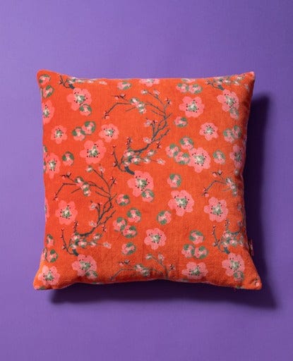 Velvet Cushion 45x45cm Blossom Orange