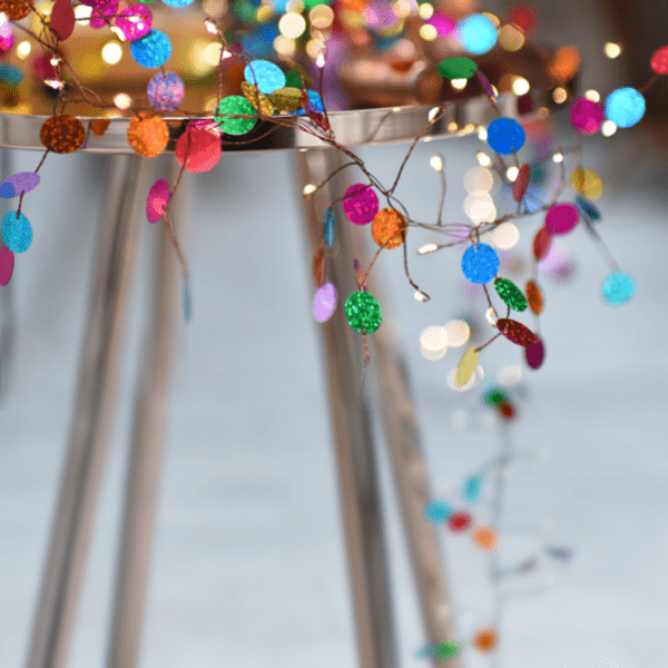Confetti Multi Coloured Light Chain, Mains Powered