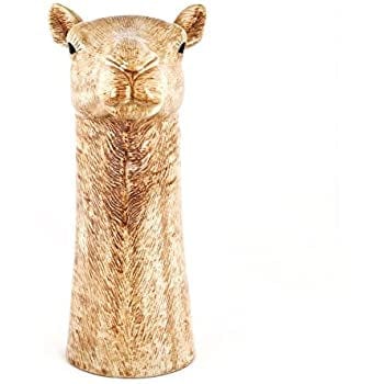 Camel Tall Ceramic Vase