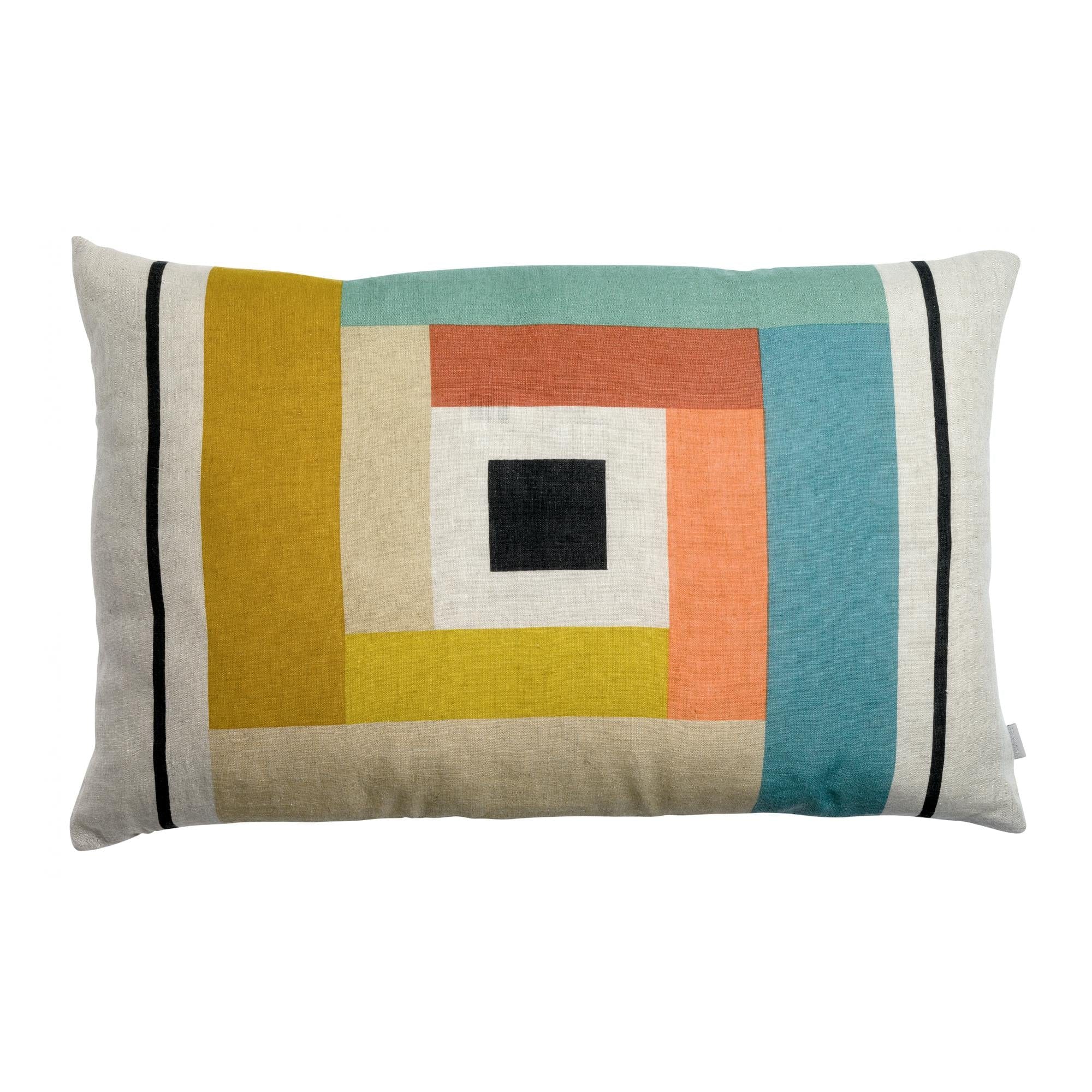 Zeff Dea Multicoloured Linen Cushion 40x65 by Vivaraise