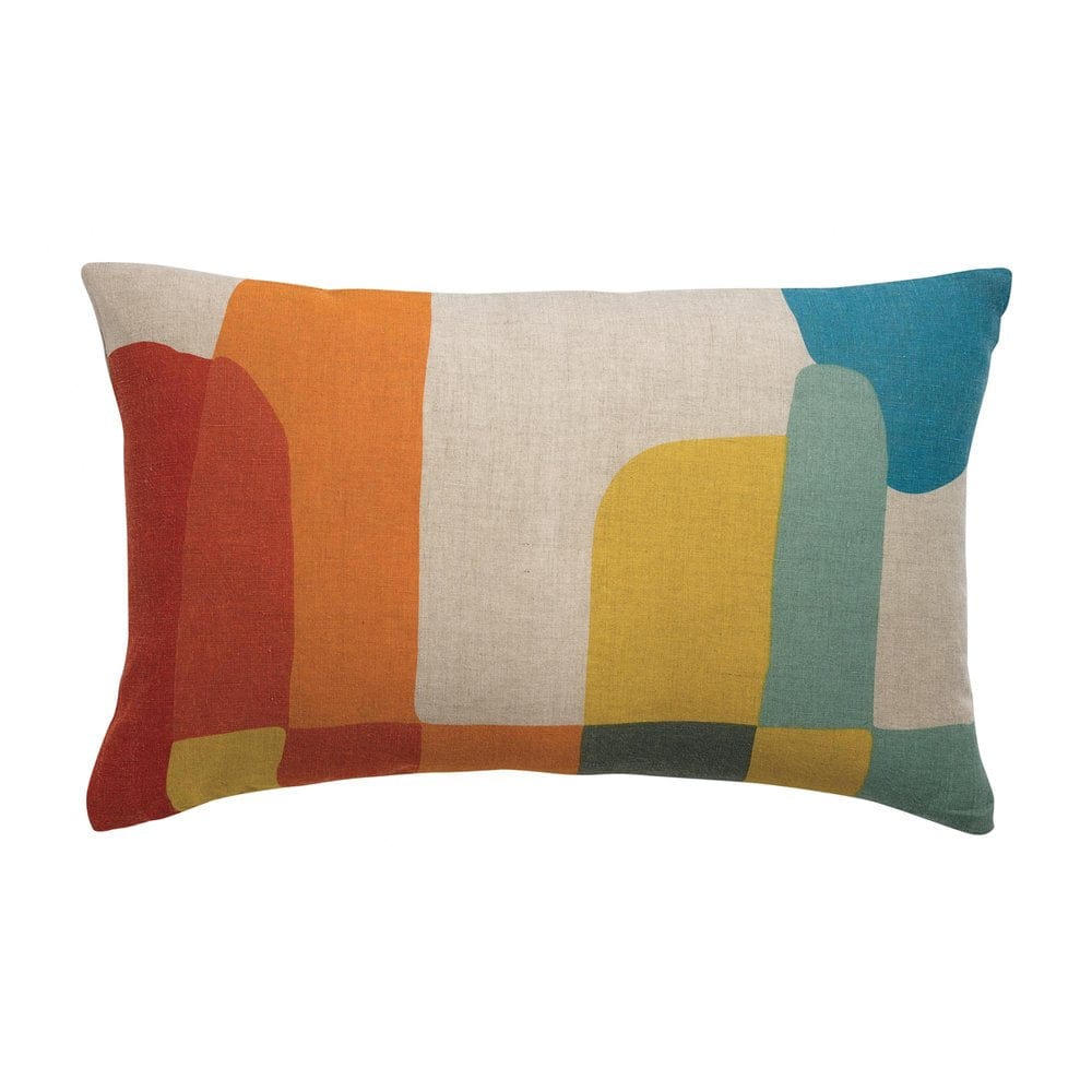 Zeff Janis Multicoloured Linen Cushion 40x65 by Vivaraise