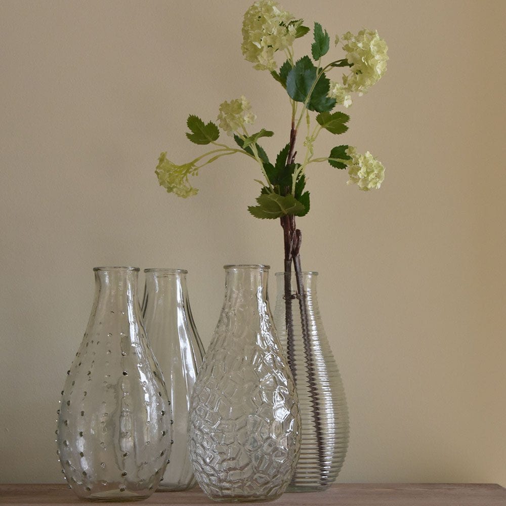 Textured Glass Bottle Vase Large 24cm