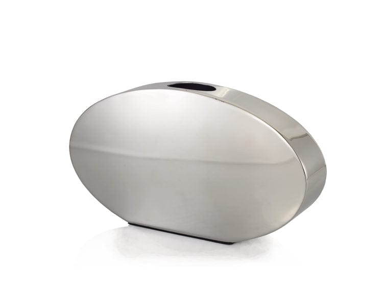 STAINLESS STEEL OVAL VASE LARGE