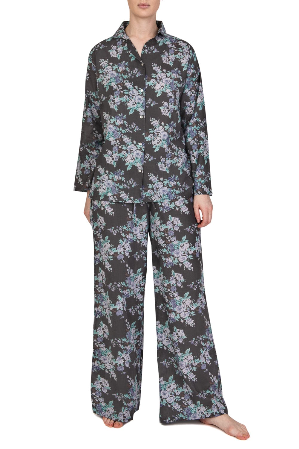 100% Cotton Pyjamas, Vintage Charcoal, S/M