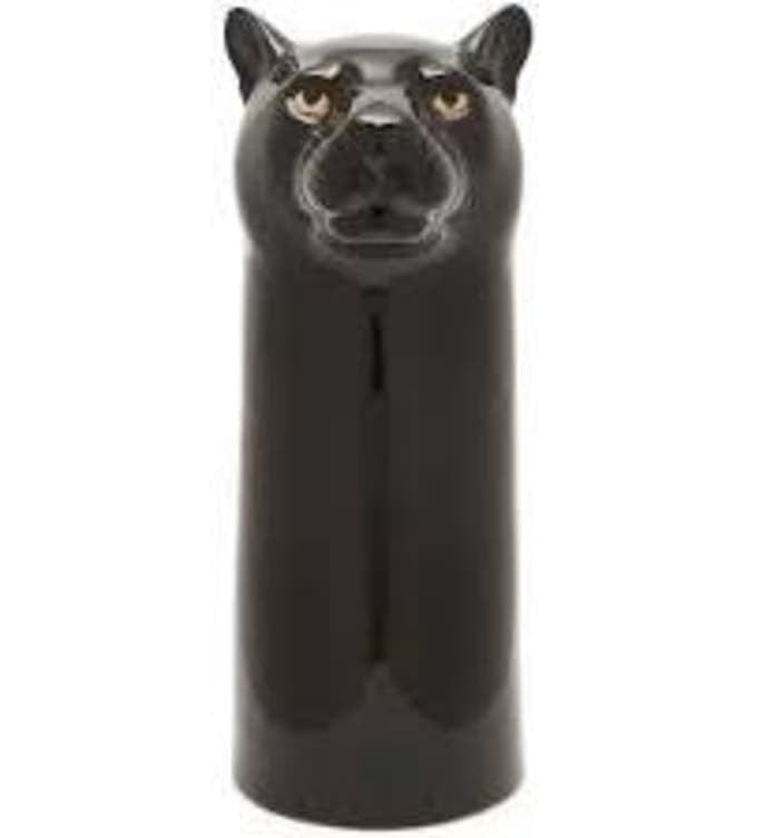 Panther Tall Ceramic Vase