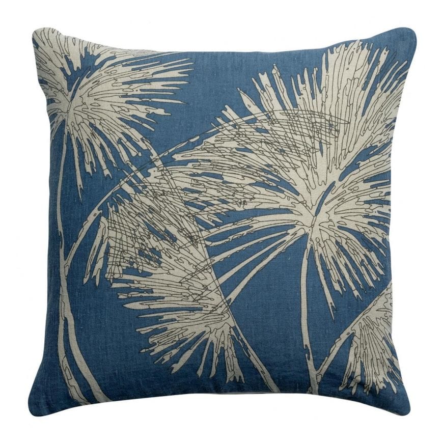 Zeff Coco Linen Cushion 45x45, Touareg Blue by Vivaraise