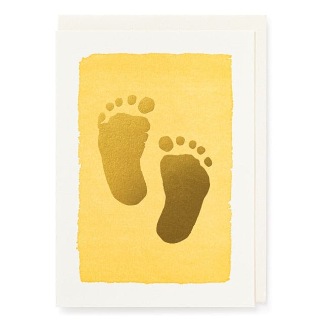 Letterpress Card Gold Toes