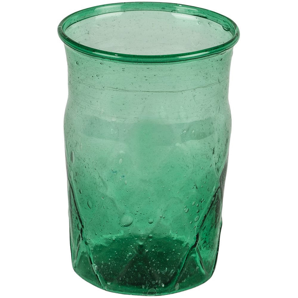 Recycled Bubble Glass Tumbler Sea Green