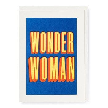 Letterpress Card Wonder Woman