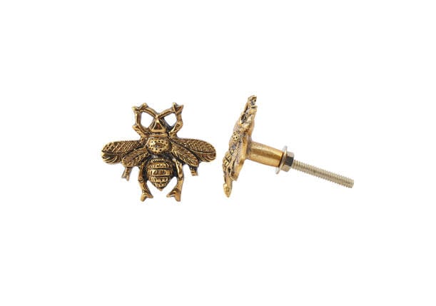 GOLD BEE DRAWER PULL, METAL