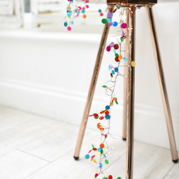 Confetti Multi Coloured Light Chain, Battery Powered