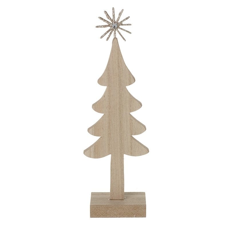 WOODEN TREE WITH GOLD STAR