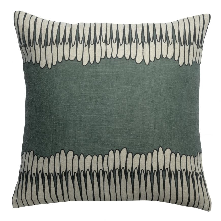 Zeff Mona Linen Cushion 45x45, Thyme by Vivaraise