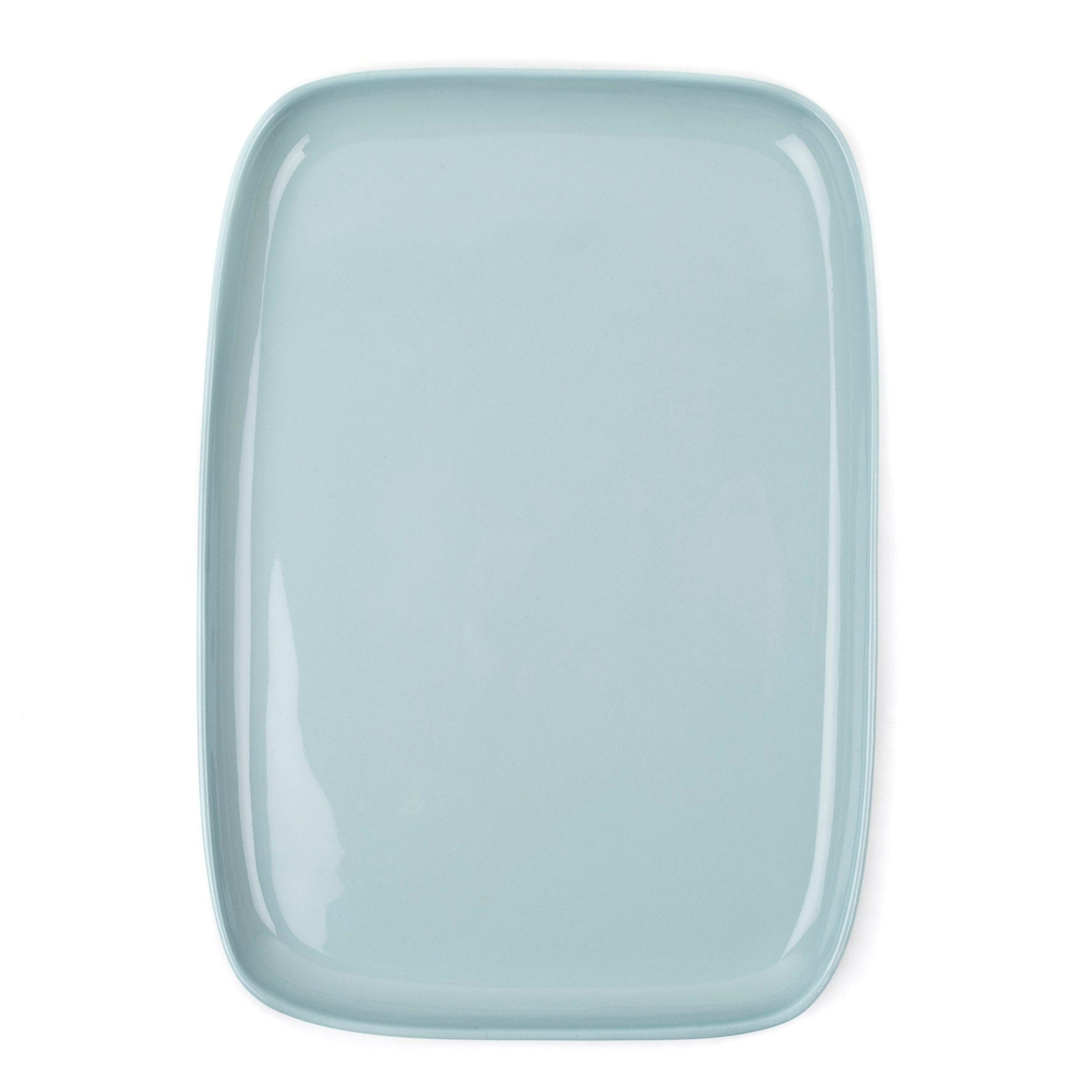 Pale Blue Large Rectangular Ceramic Platter
