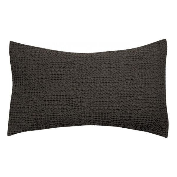 Tana 40x65 Stonewashed Cotton Cushion by Vivaraise, Carbon