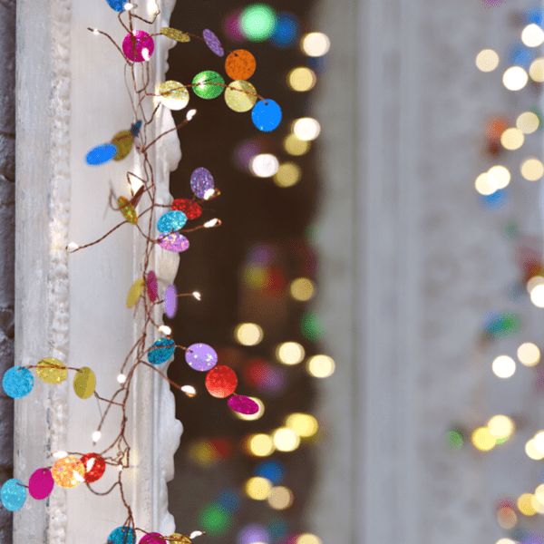 Confetti Multi Coloured Light Chain, Battery Powered