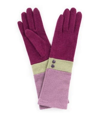 Vivienne Long Wool Gloves, Damson