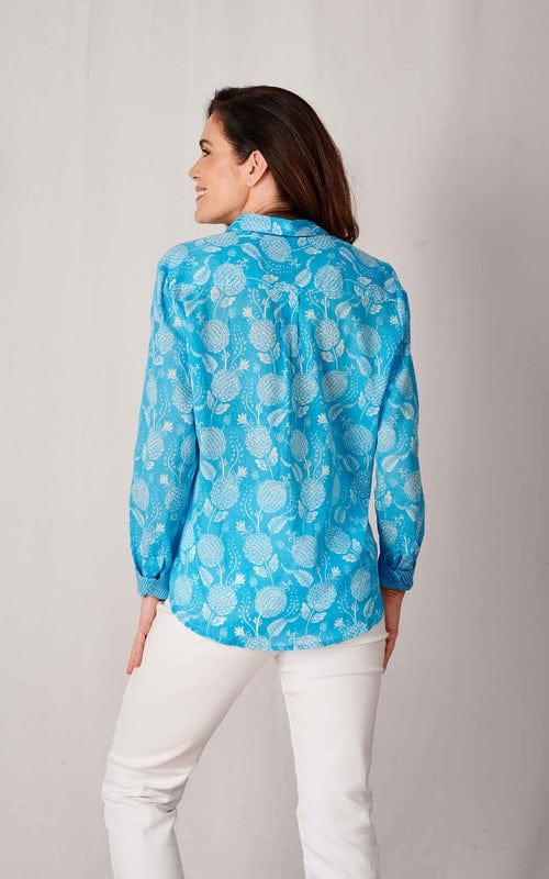 Jakarta Cotton Shirt, Aquamarine