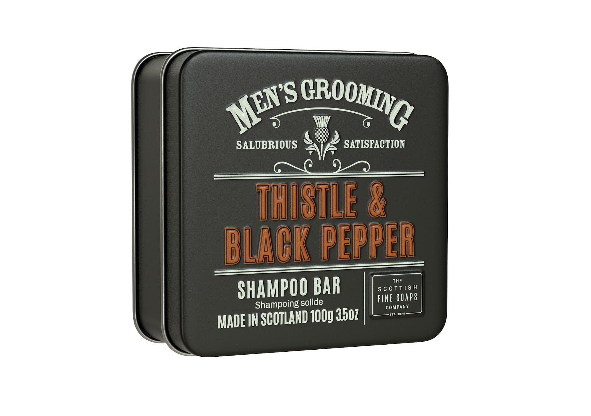 Thistle & Black Pepper Shampoo Bar In A Tin