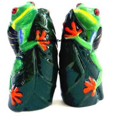 Tree Frog Ceramic Salt & Pepper Set
