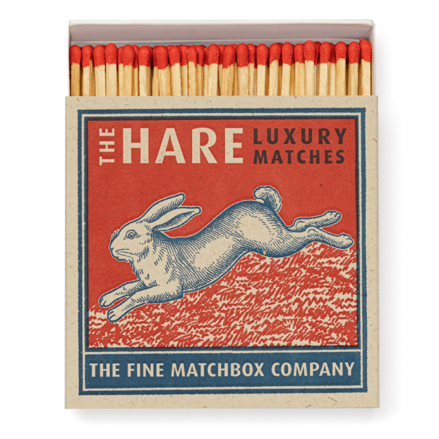 Square Luxury Match Box The Hare