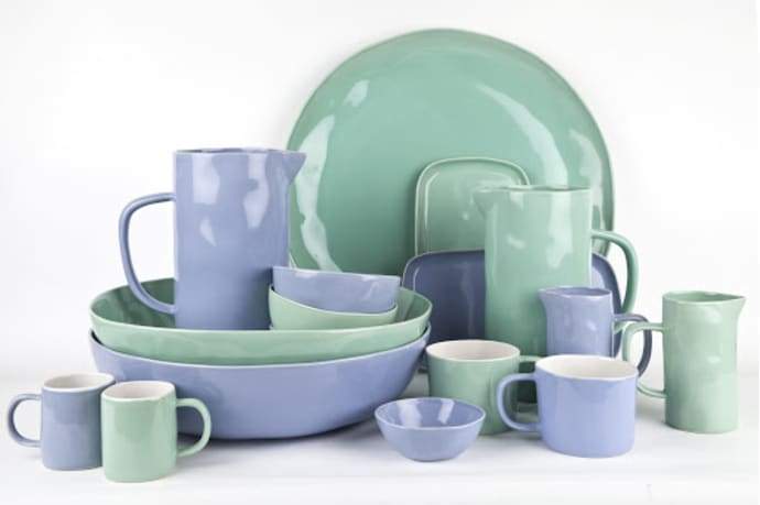 Mint Green Large Ceramic Dipping Bowl