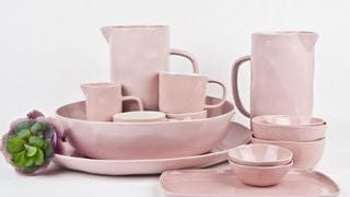 Pale Pink Large Ceramic Jug