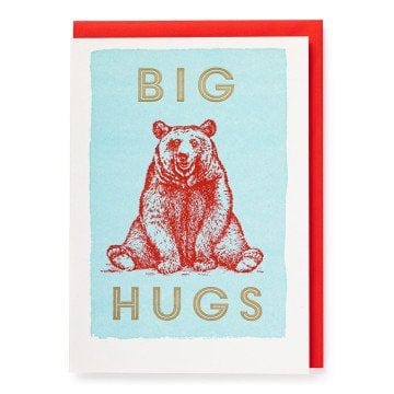 Letterpress Card Big Hugs