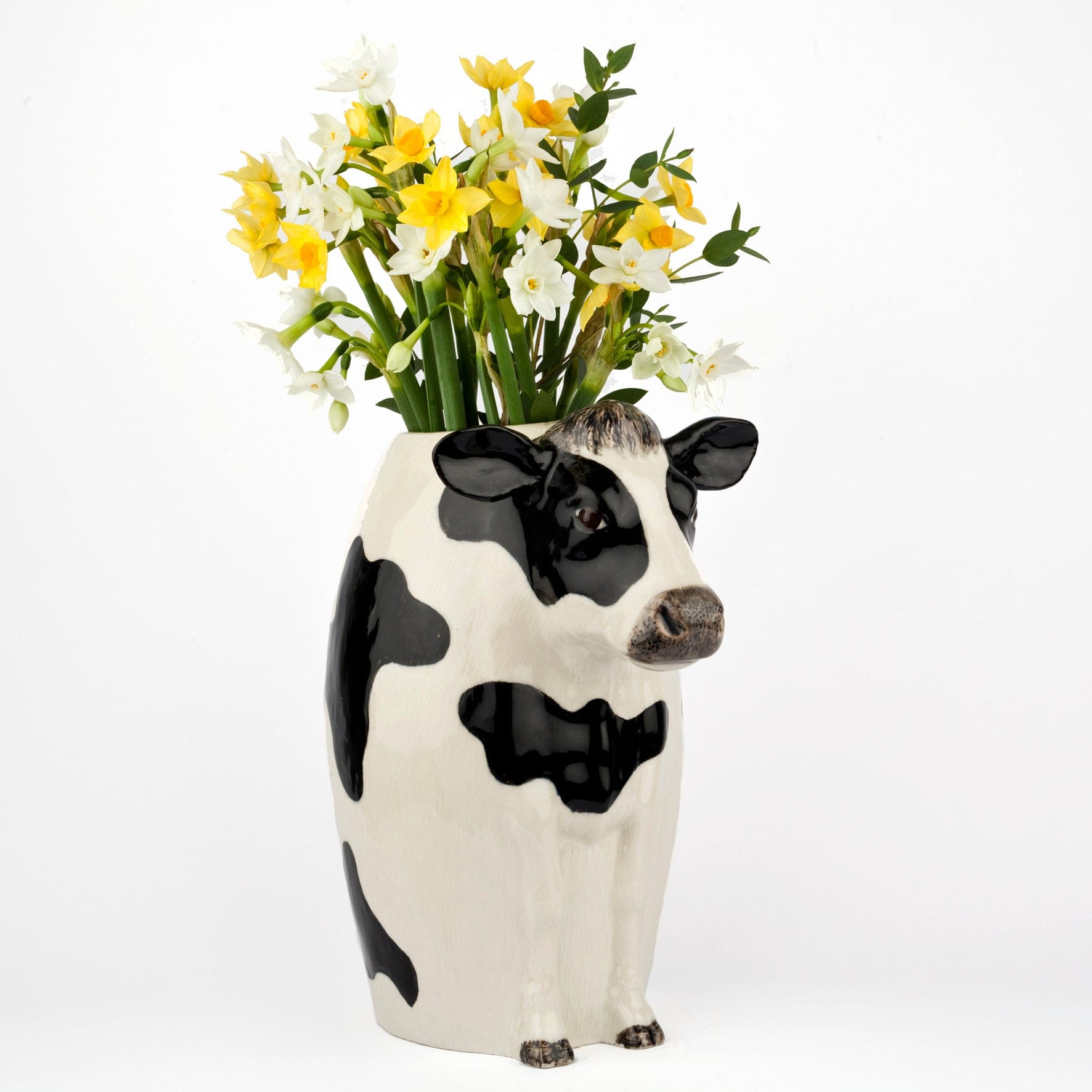 Friesian Cow Ceramic Flower Vase