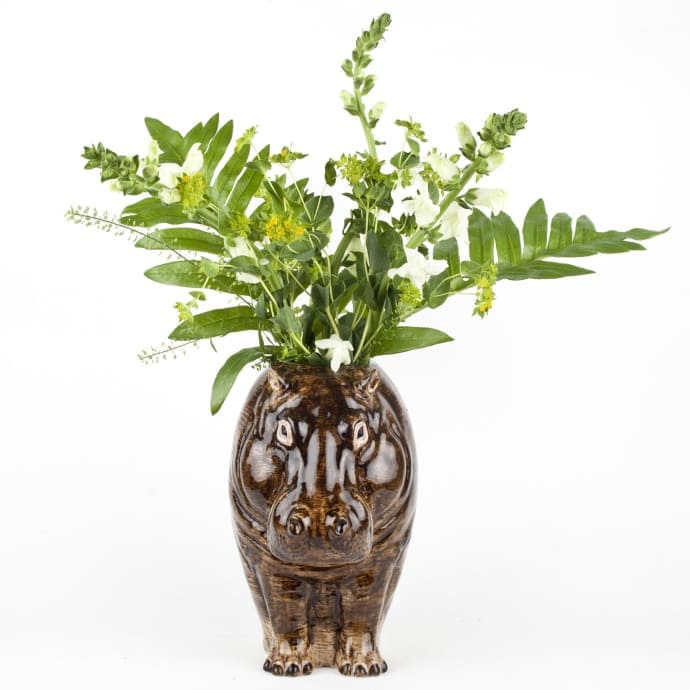 Hippo Ceramic Flower Vase