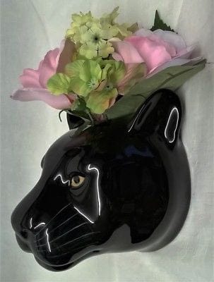 Panther Ceramic Wall Vase
